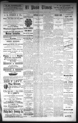 El Paso Times. (El Paso, Tex.), Vol. Sixth Year, No. 195, Ed. 1 Tuesday, August 17, 1886