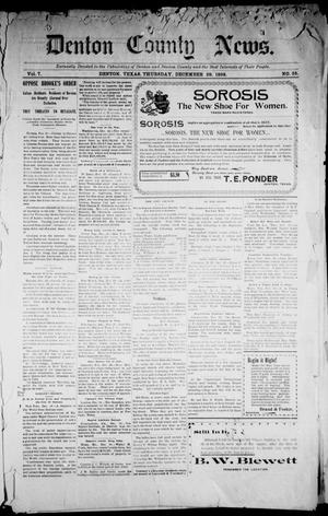 Denton County News. (Denton, Tex.), Vol. 7, No. 35, Ed. 1 Thursday, December 29, 1898