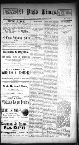 El Paso Times. (El Paso, Tex.), Vol. EIGHTH YEAR, No. 305, Ed. 1 Tuesday, December 25, 1888