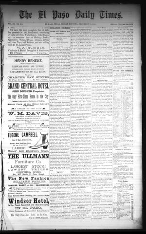 The El Paso Daily Times. (El Paso, Tex.), Vol. 3, No. 214, Ed. 1 Friday, December 19, 1884