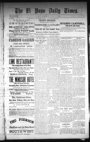 The El Paso Daily Times. (El Paso, Tex.), Vol. 3, No. 88, Ed. 1 Tuesday, June 17, 1884