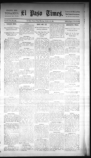 El Paso Times. (El Paso, Tex.), Vol. Seventh Year, No. 249, Ed. 1 Friday, October 28, 1887