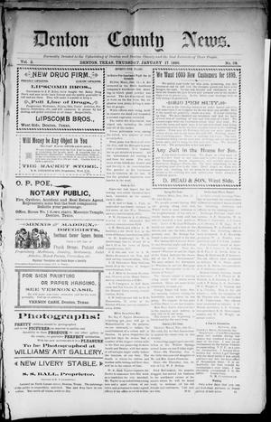 Denton County News. (Denton, Tex.), Vol. 3, No. 38, Ed. 1 Thursday, January 17, 1895