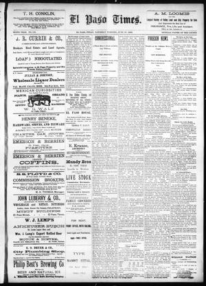 El Paso Times. (El Paso, Tex.), Vol. SIXTH YEAR, No. 145, Ed. 1 Saturday, June 19, 1886