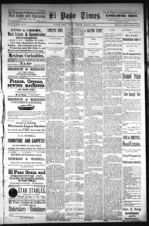 El Paso Times. (El Paso, Tex.), Vol. Seventh Year, No. 72, Ed. 1 Sunday, March 27, 1887