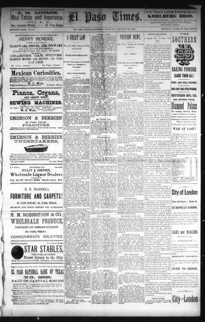 El Paso Times. (El Paso, Tex.), Vol. Seventh Year, No. 18, Ed. 1 Saturday, January 22, 1887