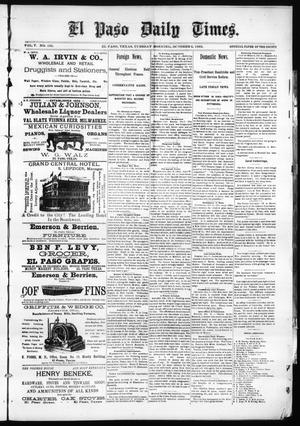 El Paso Daily Times. (El Paso, Tex.), Vol. 5, No. 135, Ed. 1 Tuesday, October 6, 1885