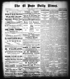 The El Paso Daily Times. (El Paso, Tex.), Vol. 2, No. 153, Ed. 1 Thursday, August 30, 1883