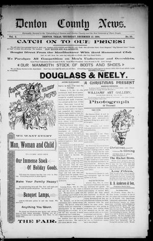 Denton County News. (Denton, Tex.), Vol. 3, No. 33, Ed. 1 Thursday, December 13, 1894