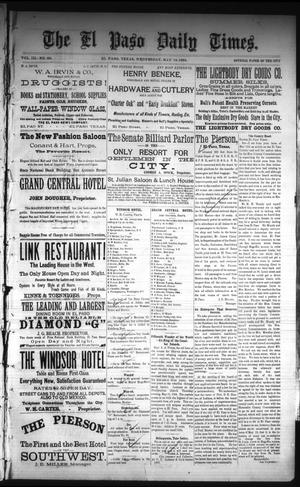 The El Paso Daily Times. (El Paso, Tex.), Vol. 3, No. 60, Ed. 1 Wednesday, May 14, 1884