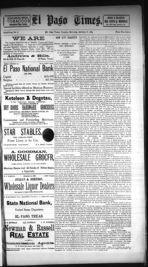 El Paso Times. (El Paso, Tex.), Vol. NINTH YEAR, No. 6, Ed. 1 Tuesday, January 8, 1889