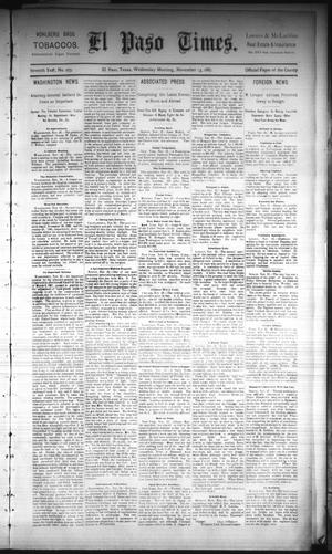 El Paso Times. (El Paso, Tex.), Vol. Seventh Year, No. 275, Ed. 1 Wednesday, November 23, 1887