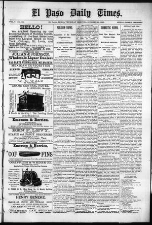 El Paso Daily Times. (El Paso, Tex.), Vol. 5, No. 155, Ed. 1 Thursday, October 29, 1885