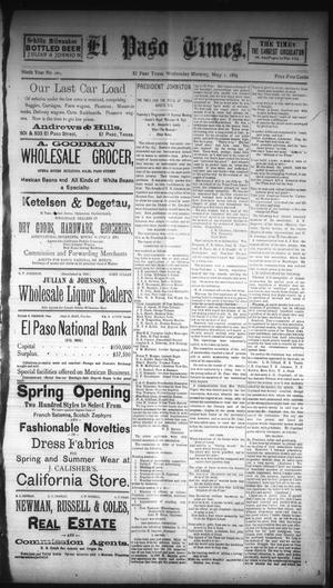 El Paso Times. (El Paso, Tex.), Vol. NINTH YEAR, No. 101, Ed. 1 Wednesday, May 1, 1889