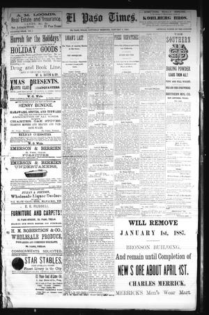 El Paso Times. (El Paso, Tex.), Vol. Seventh Year, No. 1, Ed. 1 Saturday, January 1, 1887