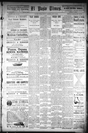 Primary view of object titled 'El Paso Times. (El Paso, Tex.), Vol. Seventh Year, No. 142, Ed. 1 Sunday, June 19, 1887'.