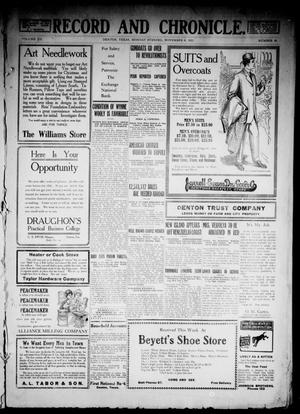 Record and Chronicle. (Denton, Tex.), Vol. 12, No. 69, Ed. 1 Monday, November 6, 1911