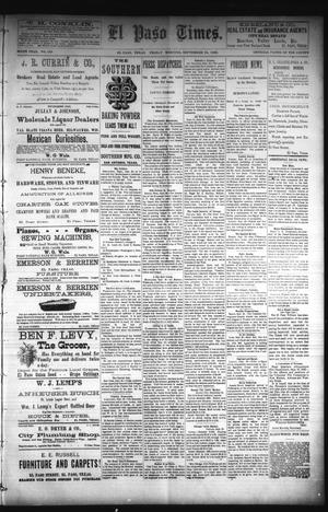 El Paso Times. (El Paso, Tex.), Vol. Sixth Year, No. 228, Ed. 1 Friday, September 24, 1886