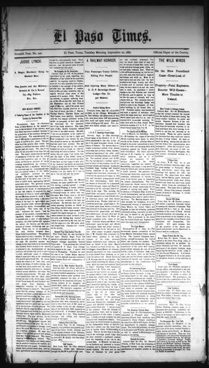 El Paso Times. (El Paso, Tex.), Vol. Seventh Year, No. 220, Ed. 1 Tuesday, September 20, 1887