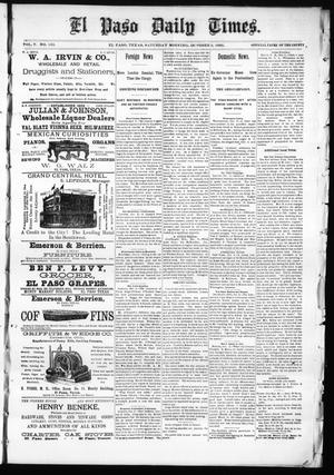 El Paso Daily Times. (El Paso, Tex.), Vol. 5, No. 133, Ed. 1 Saturday, October 3, 1885