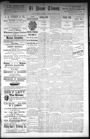 El Paso Times. (El Paso, Tex.), Vol. Sixth Year, No. 196, Ed. 1 Wednesday, August 18, 1886
