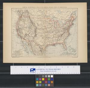 Primary view of object titled 'Carta Generale Politica Degli Stati Uniti d'America'.