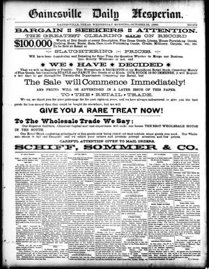 Gainesville Daily Hesperian. (Gainesville, Tex.), Vol. 10, No. 278, Ed. 1 Wednesday, October 23, 1889
