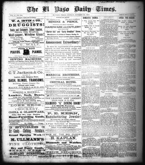 The El Paso Daily Times. (El Paso, Tex.), Vol. 2, No. 204, Ed. 1 Sunday, October 28, 1883