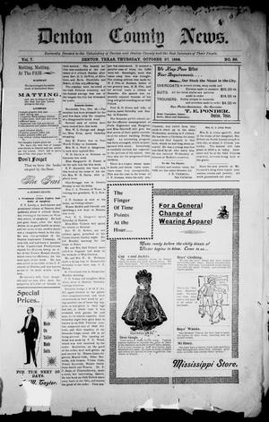 Denton County News. (Denton, Tex.), Vol. 7, No. 26, Ed. 1 Thursday, October 27, 1898