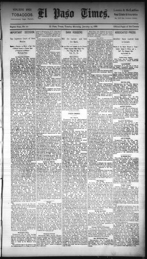 Primary view of object titled 'El Paso Times. (El Paso, Tex.), Vol. Eighth Year, No. 20, Ed. 1 Tuesday, January 24, 1888'.