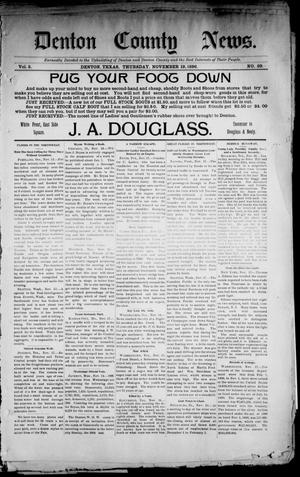 Denton County News. (Denton, Tex.), Vol. 5, No. 29, Ed. 1 Thursday, November 19, 1896