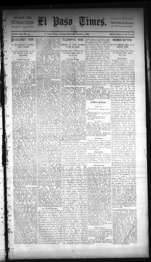 El Paso Times. (El Paso, Tex.), Vol. Seventh Year, No. 232, Ed. 1 Tuesday, October 4, 1887