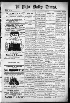 El Paso Daily Times. (El Paso, Tex.), Vol. 5, No. 136, Ed. 1 Wednesday, October 7, 1885
