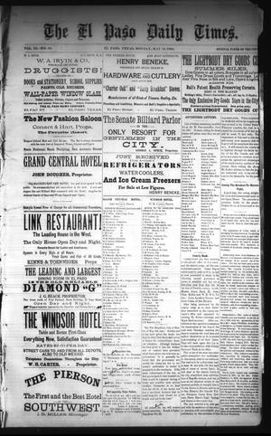 The El Paso Daily Times. (El Paso, Tex.), Vol. 3, No. 58, Ed. 1 Monday, May 12, 1884