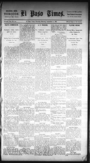 El Paso Times. (El Paso, Tex.), Vol. Seventh Year, No. 222, Ed. 1 Thursday, September 22, 1887