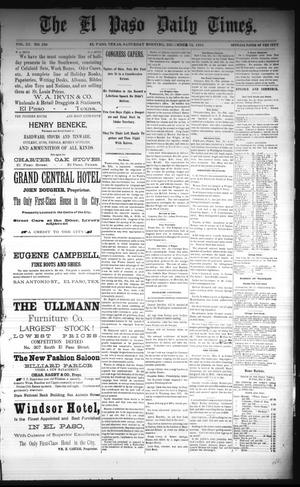 The El Paso Daily Times. (El Paso, Tex.), Vol. 3, No. 239, Ed. 1 Saturday, December 13, 1884
