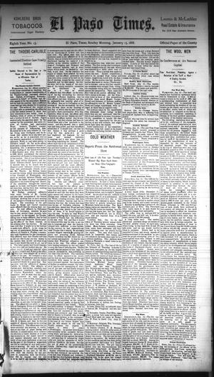 El Paso Times. (El Paso, Tex.), Vol. Eighth Year, No. 13, Ed. 1 Sunday, January 15, 1888