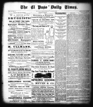 Primary view of object titled 'The El Paso Daily Times. (El Paso, Tex.), Vol. 2, No. 91, Ed. 1 Friday, June 15, 1883'.