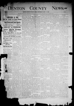 Denton County News. (Denton, Tex.), Vol. 1, No. 15, Ed. 1 Thursday, August 11, 1892