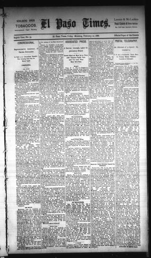 El Paso Times. (El Paso, Tex.), Vol. Eighth Year, No. 35, Ed. 1 Friday, February 10, 1888