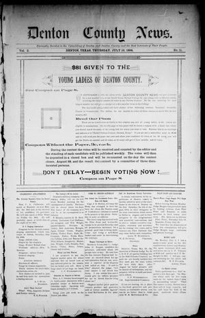 Primary view of object titled 'Denton County News. (Denton, Tex.), Vol. 3, No. 11, Ed. 1 Thursday, July 12, 1894'.