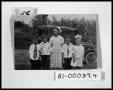 Photograph: Picture of Children Posing in Front of Automobile #1