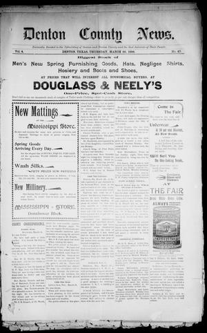 Denton County News. (Denton, Tex.), Vol. 4, No. 47, Ed. 1 Thursday, March 26, 1896