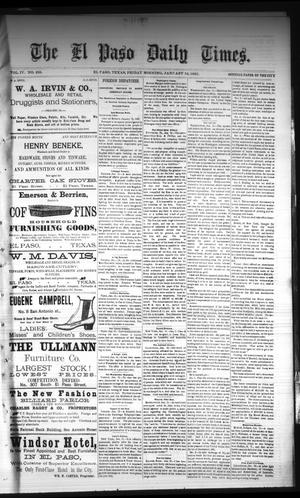 The El Paso Daily Times. (El Paso, Tex.), Vol. 4, No. 235, Ed. 1 Friday, January 16, 1885