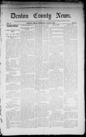 Denton County News. (Denton, Tex.), Vol. 3, No. 12, Ed. 1 Thursday, July 19, 1894