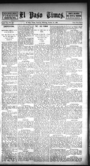 El Paso Times. (El Paso, Tex.), Vol. EIGHTH YEAR, No. 248, Ed. 1 Thursday, October 18, 1888