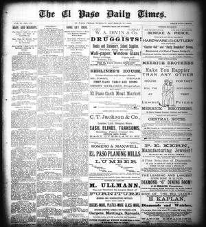 The El Paso Daily Times. (El Paso, Tex.), Vol. 2, No. 175, Ed. 1 Tuesday, September 25, 1883