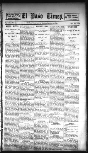 El Paso Times. (El Paso, Tex.), Vol. EIGHTH YEAR, No. 232, Ed. 1 Saturday, September 29, 1888