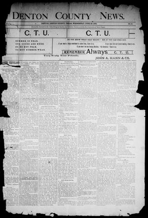 Denton County News. (Denton, Tex.), Vol. 1, No. 9, Ed. 1 Wednesday, June 29, 1892