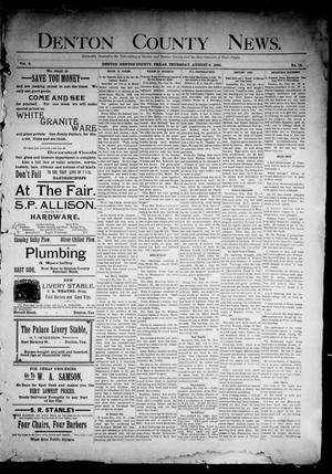 Denton County News. (Denton, Tex.), Vol. 2, No. 14, Ed. 1 Thursday, August 3, 1893